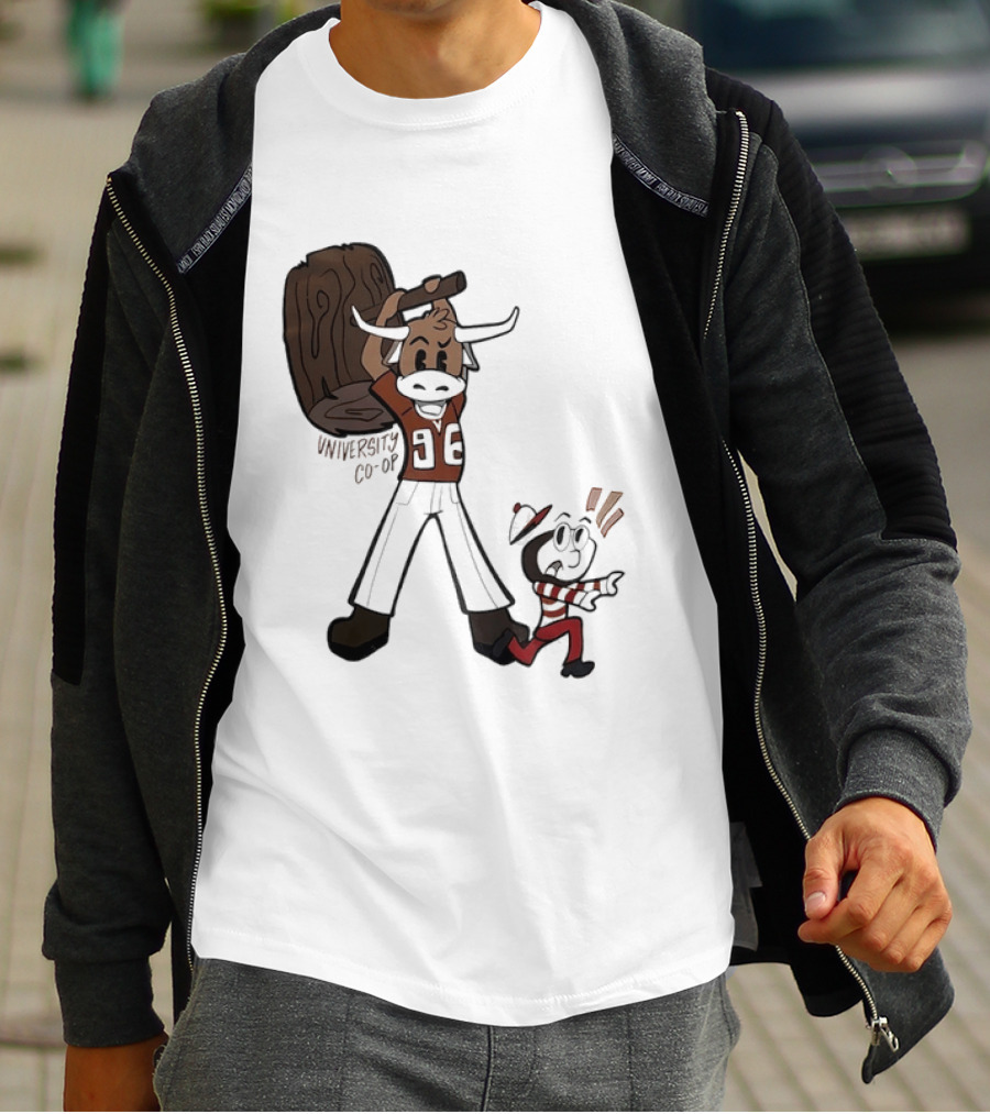 University Co Op Texas Longhorns Vs Ohio State Buckeyes 96 Mascot Showdown T-Shirt