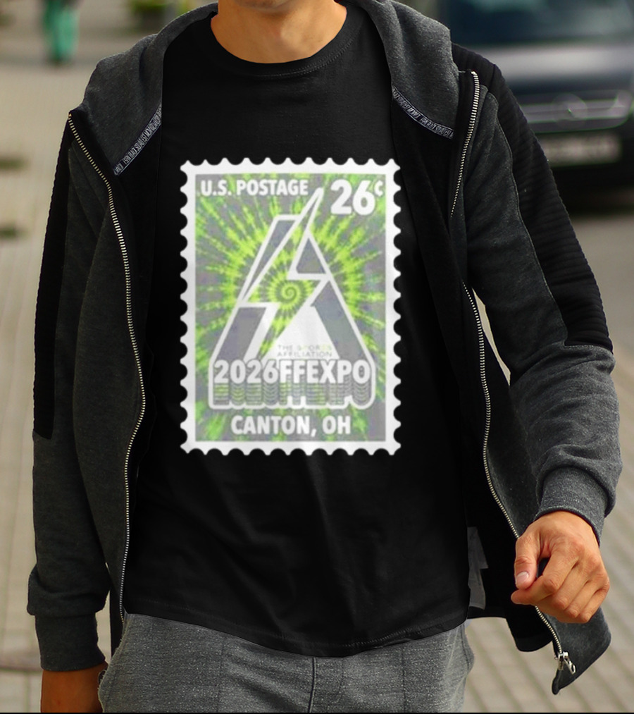 U.S. Postage 26c The Sports Affiliation 2026 FF Expo Canton OH Stamp T-Shirt