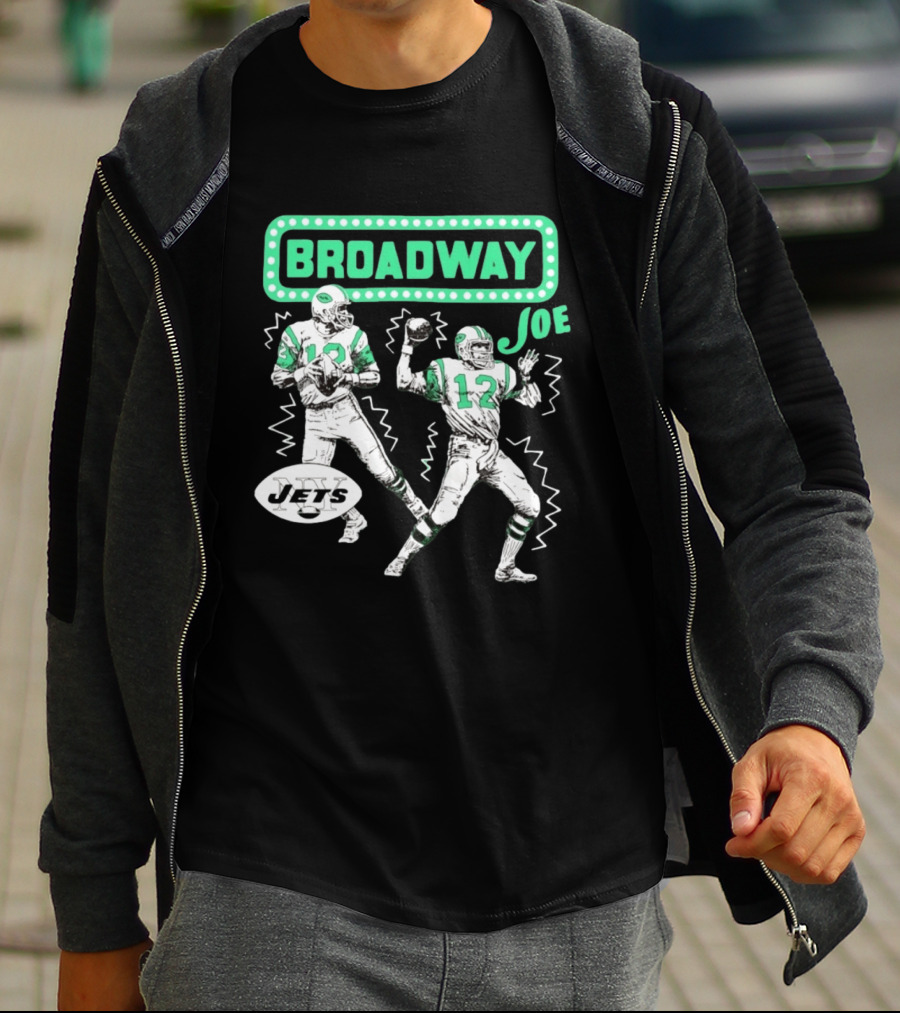 Broadway Joe Namath Jets 12 Legend Retro Football T-Shirt