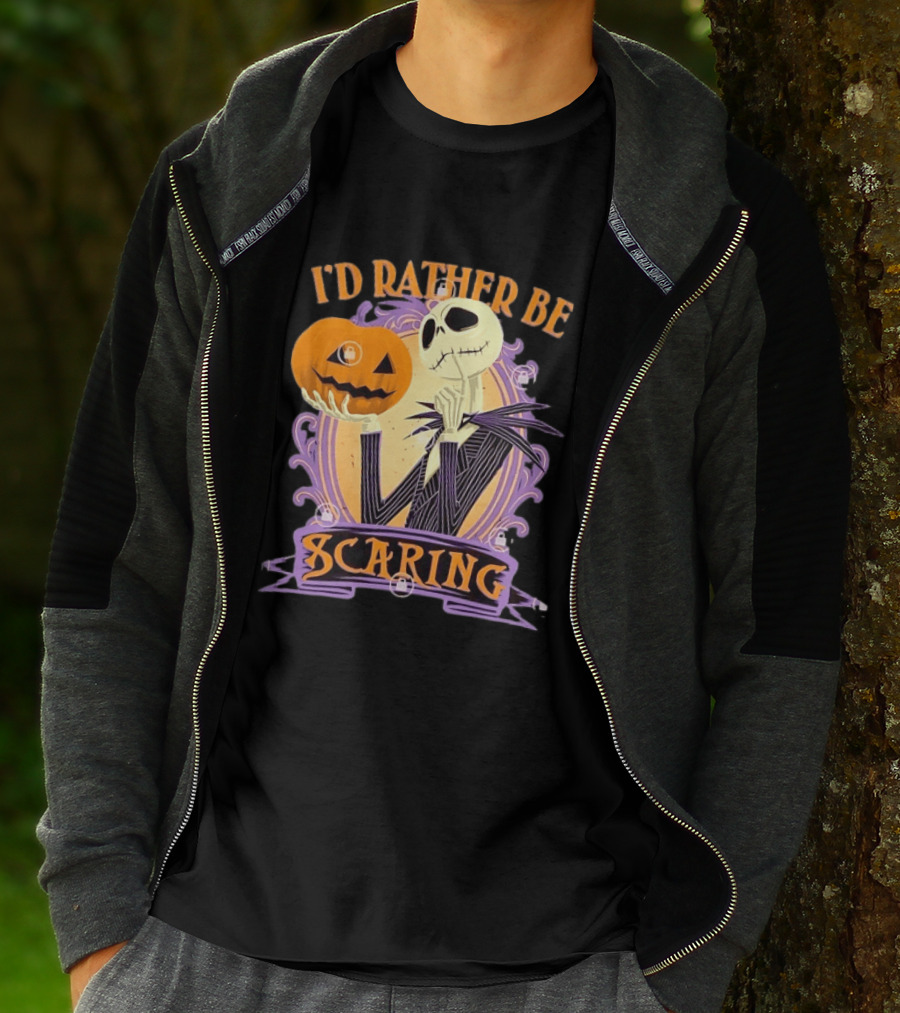 I'd Rather Be Scaring Jack Skellington The Nightmare Before Christmas T-Shirt