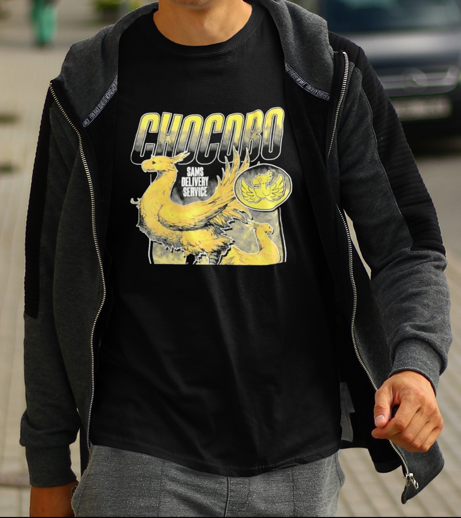 Chocobo Sams Delivery Service Final Fantasy Yellow Bird T-Shirt