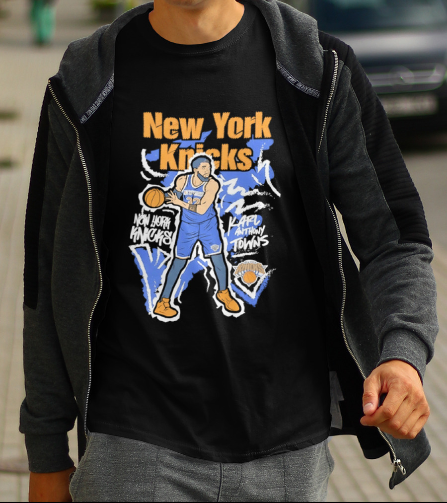 New York Knicks NBA Karl Anthony Towns Basketball T-Shirt