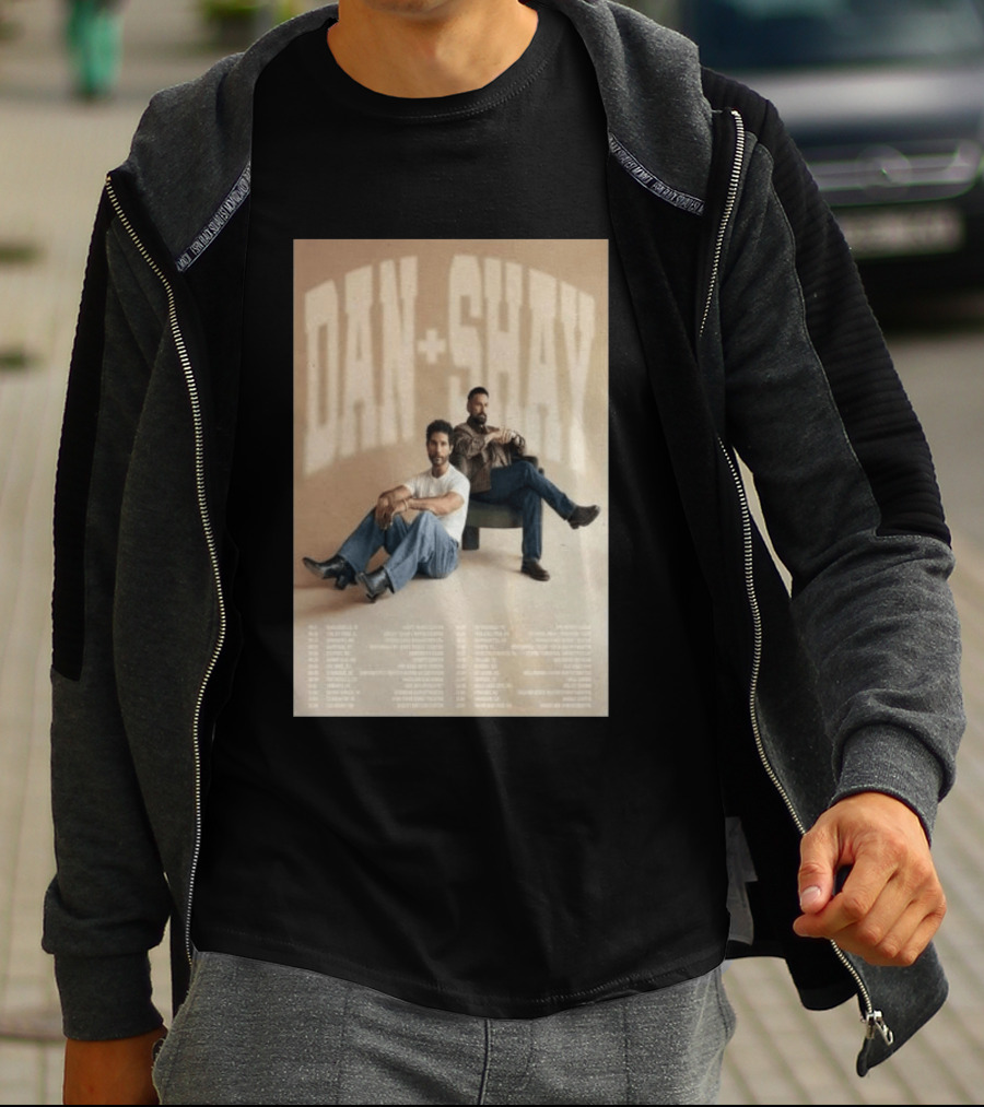 Dan + Shay 2026 Tour Dates Featuring North America Locations T-Shirt