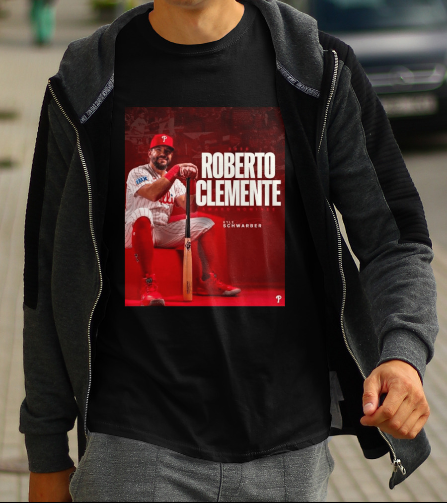 2026 Kyle Schwarber Roberto Clemente Award Nominee Phillies Baseball Recognition T-Shirt
