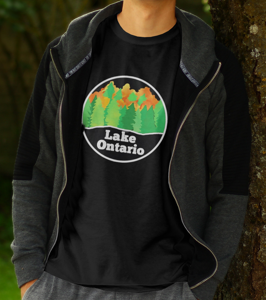 Lake Ontario Colorful Forest Landscape Nature Outdoors T-Shirt
