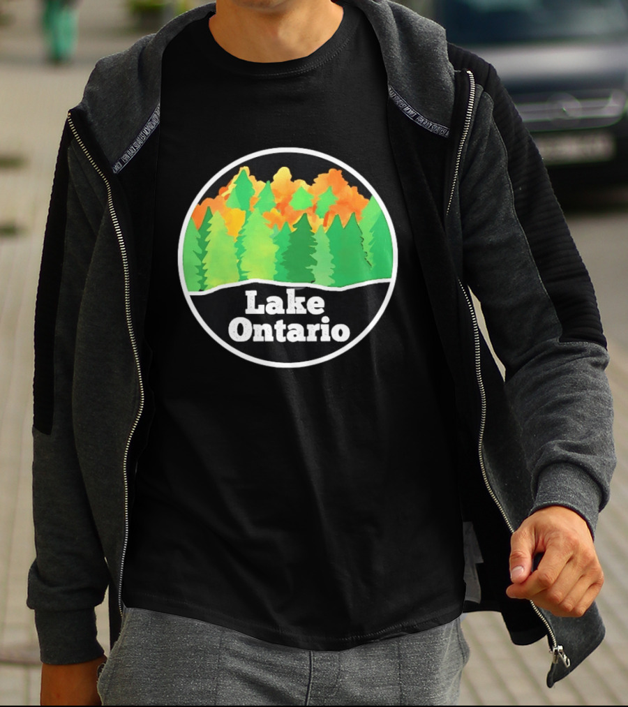 Lake Ontario Colorful Forest Landscape Nature Outdoors T-Shirt