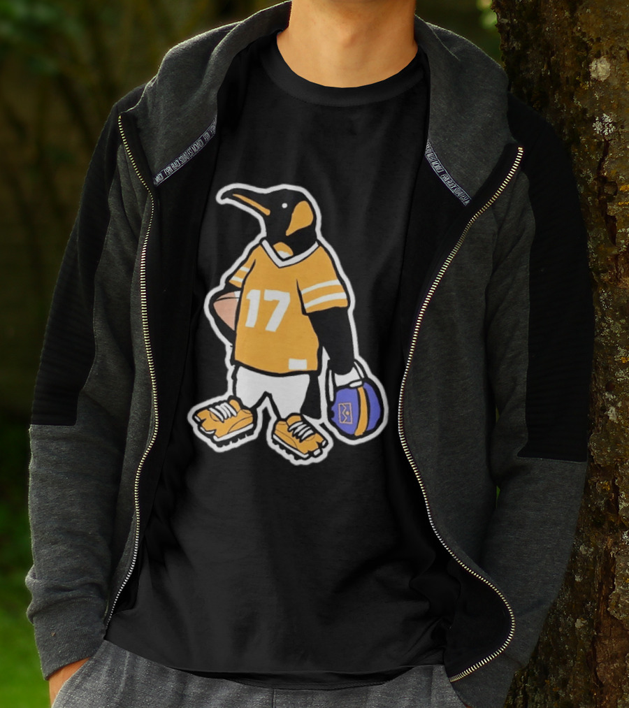 DNVR Number 17 Penguin In Denver Football Gear T-Shirt