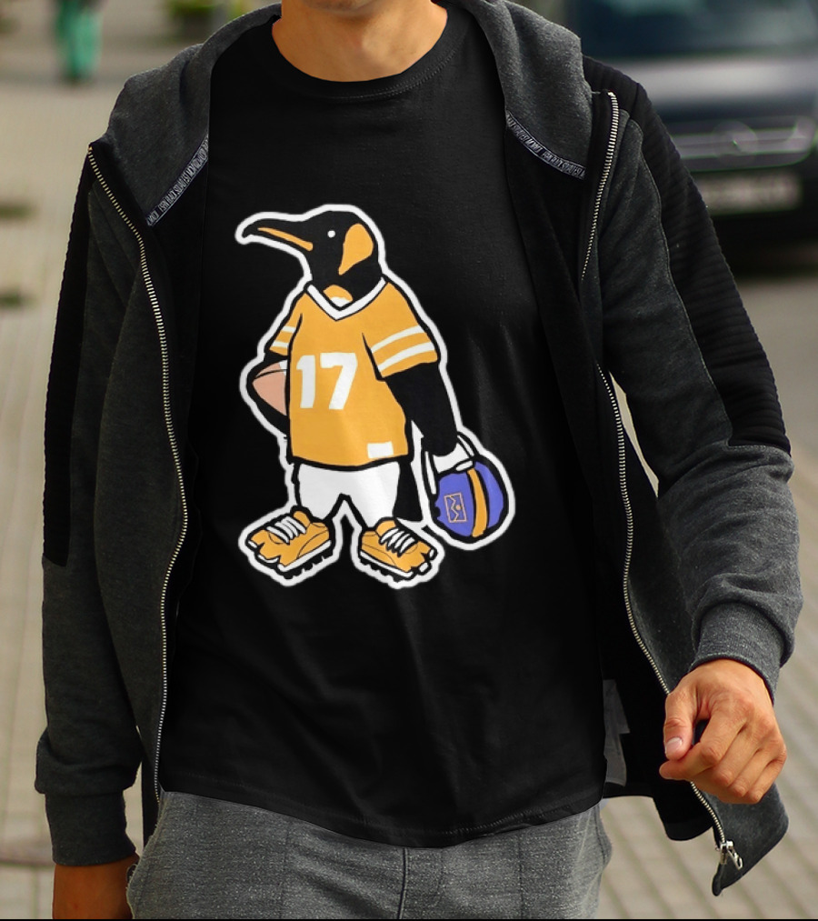 DNVR Number 17 Penguin In Denver Football Gear T-Shirt
