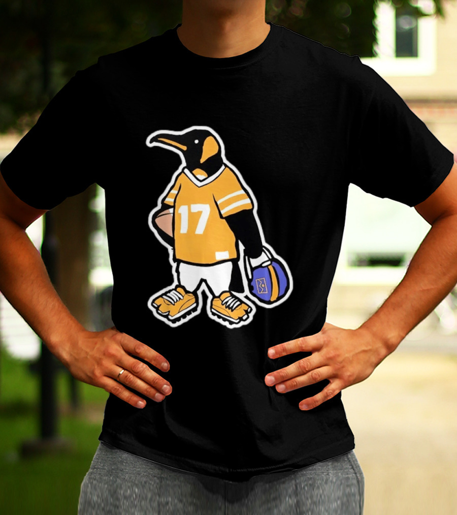 DNVR Number 17 Penguin In Denver Football Gear T-Shirt