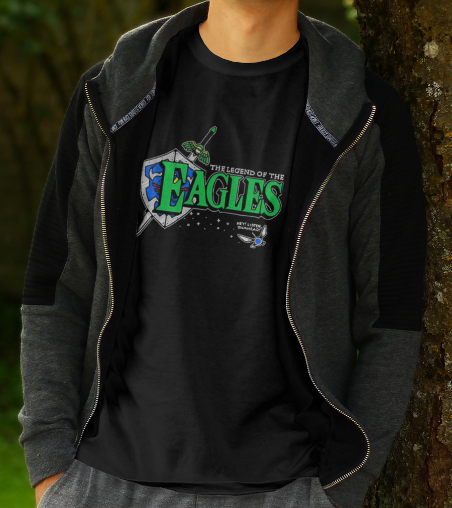 The Legend Of The Eagles Zelda Hey Listen Dickhead Shield Sword Navi T-Shirt