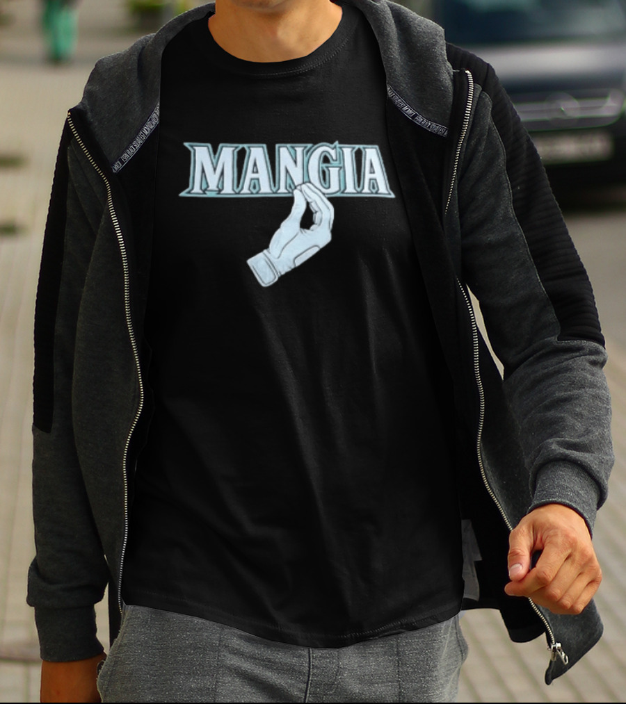 Dominic Canzone Seattle Mariners Mangia Gesture Fan T-Shirt