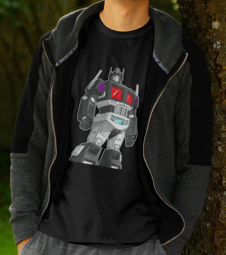 Transformers Decepticons Ajs Black Robot Red Windows Grid Cartoon T-Shirt