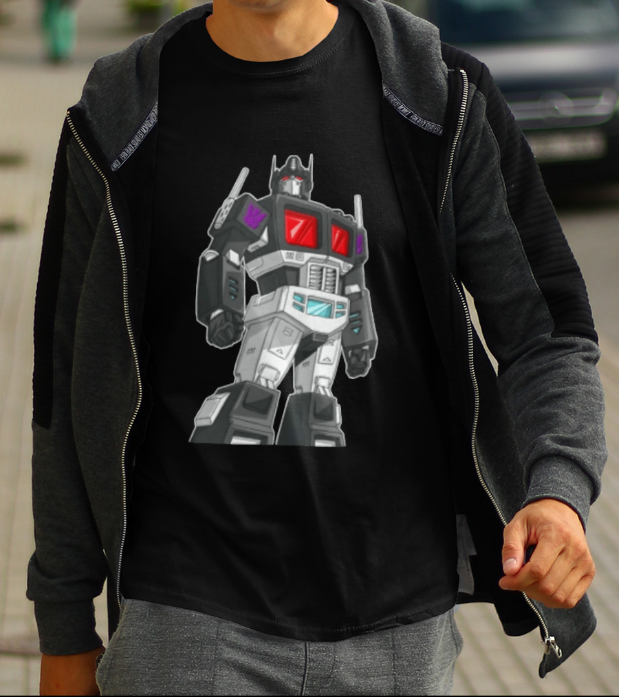 Transformers Decepticons Ajs Black Robot Red Windows Grid Cartoon T-Shirt