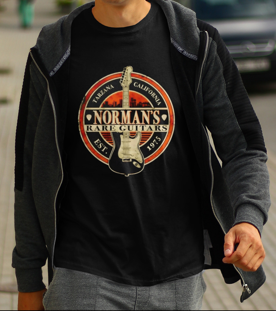 Norman's Rare Guitars Tarzana California Est 1975 Vintage Guitar T-Shirt