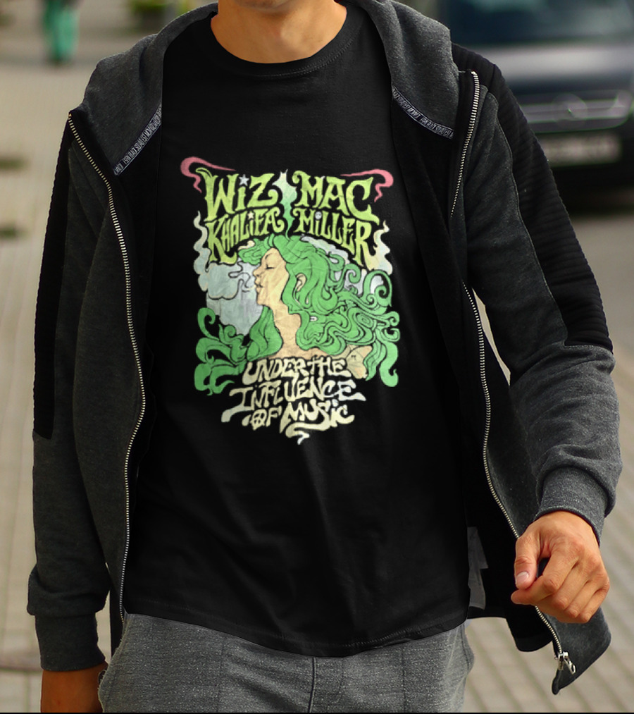 Wiz Khalifa Mac Miller Under The Influence Of Music Tour Colorful T-Shirt