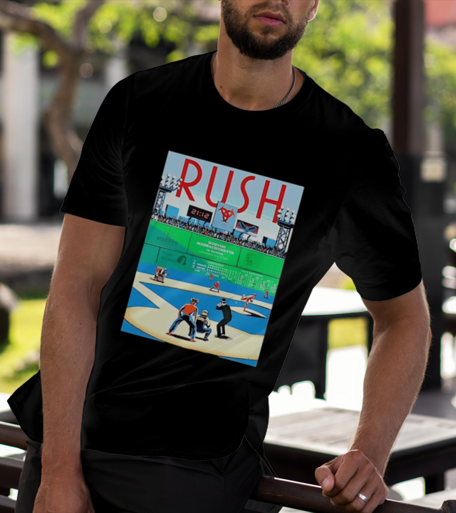 Rush 2112 Fifty Something Tour Boston Massachusetts TD Garden September 5 2024 Stadium Baseball T-Shirt