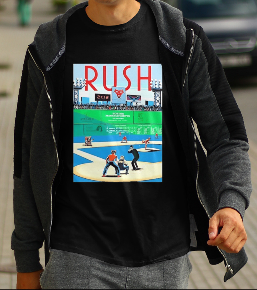Rush 2112 Fifty Something Tour Boston Massachusetts TD Garden September 5 2024 Stadium Baseball T-Shirt