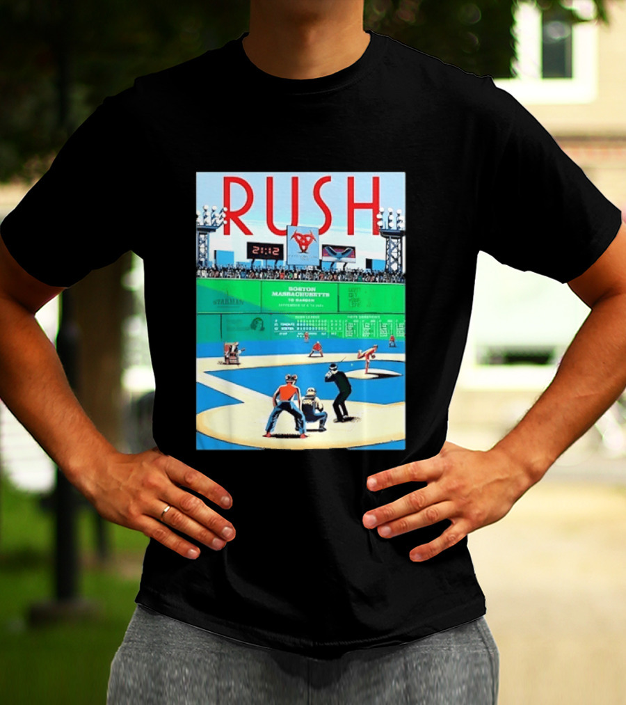 Rush 2112 Fifty Something Tour Boston Massachusetts TD Garden September 5 2024 Stadium Baseball T-Shirt