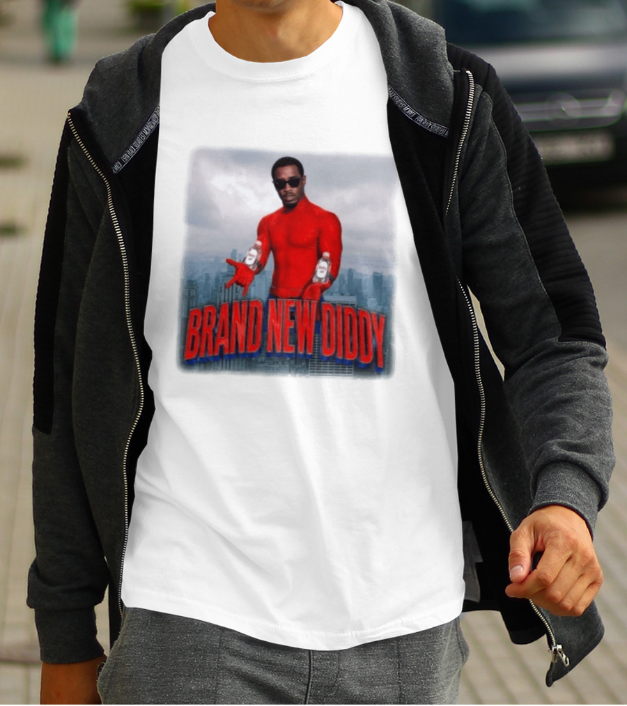 Brand New Diddy Red Outfit With Baby Oil Sean Combs City T-Shirt