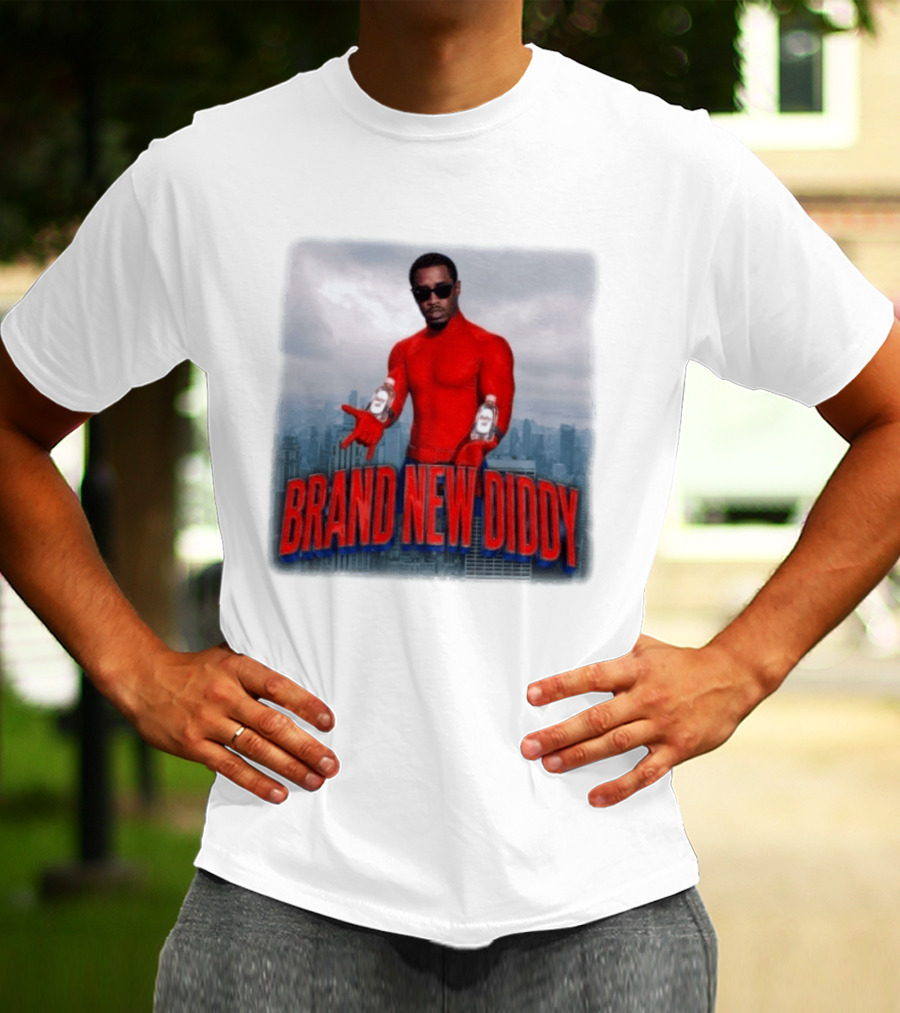 Brand New Diddy Red Outfit With Baby Oil Sean Combs City T-Shirt