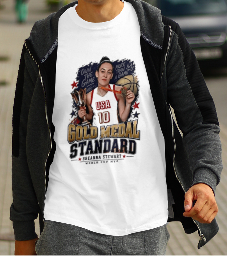 USA 10 Gold Medal Standard Breanna Stewart Basketball T-Shirt