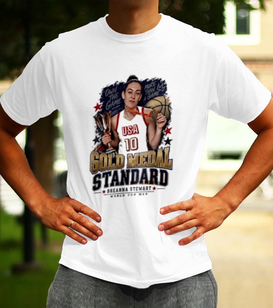 USA 10 Gold Medal Standard Breanna Stewart Basketball T-Shirt