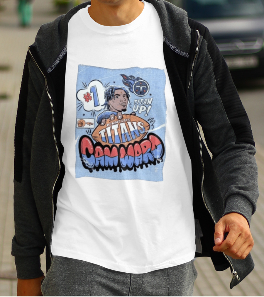 #1 Tennessee Titans Titan Up Cam Ward Comic T-Shirt