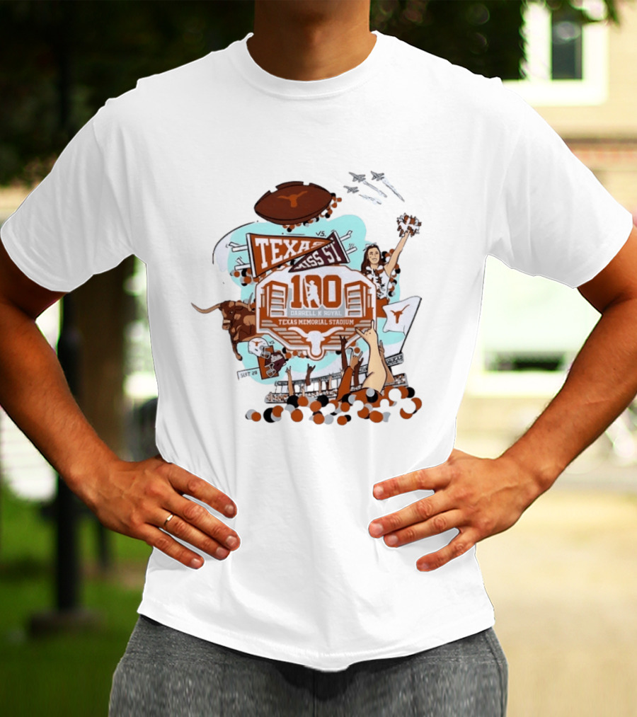 Darrell K Royal Texas Memorial Stadium 100 Years Texas Vs Mississippi State Anniversary Game T-Shirt