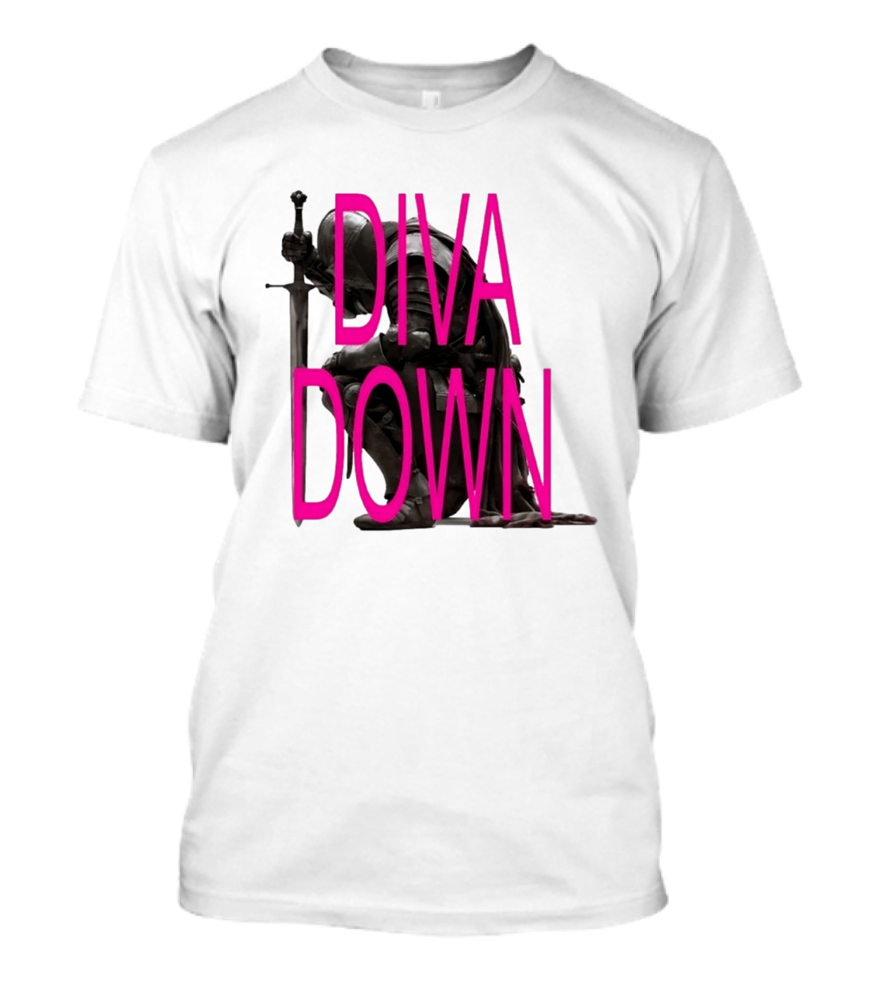 Diva Down Knight Sword Warrior Armor T-Shirt