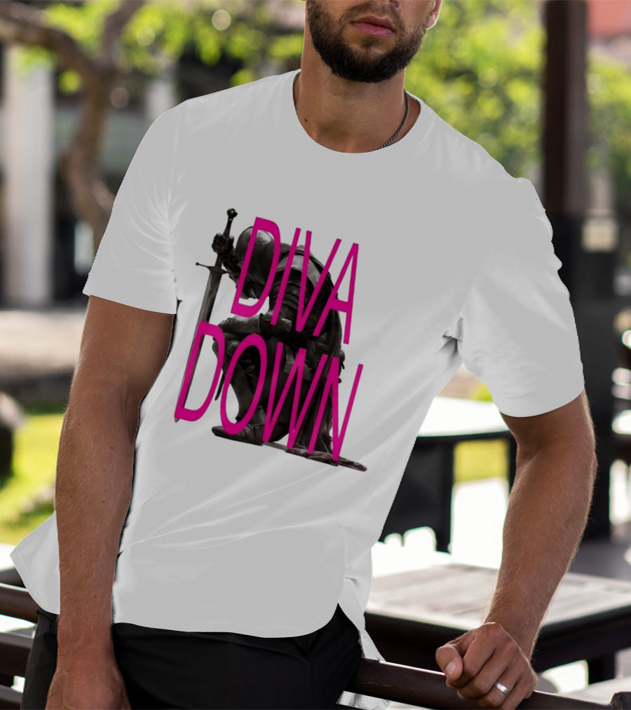 Diva Down Knight Sword Warrior Armor T-Shirt