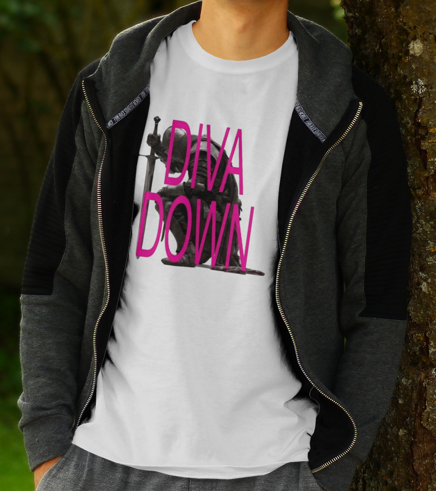Diva Down Knight Sword Warrior Armor T-Shirt