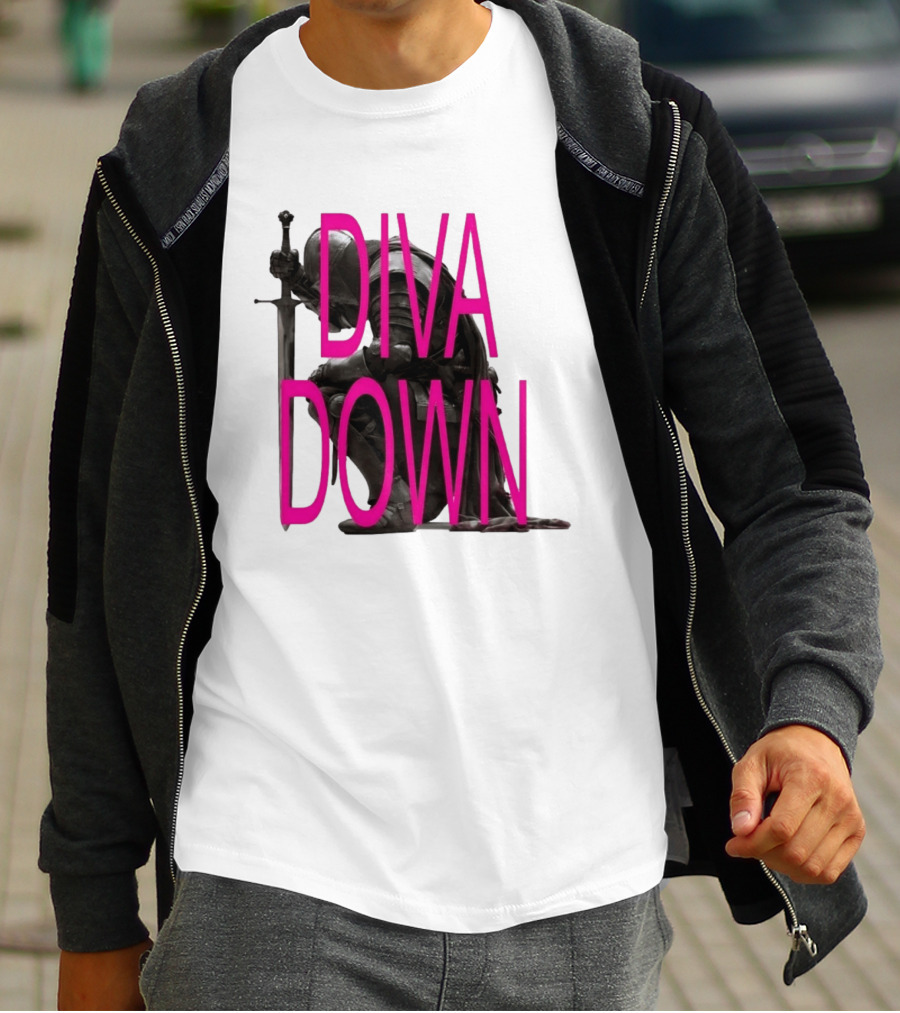 Diva Down Knight Sword Warrior Armor T-Shirt