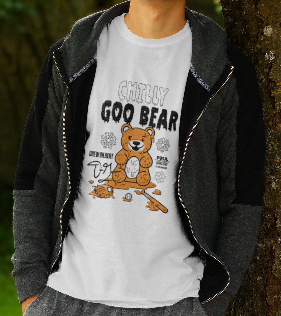 Drew Gilbert New York Mets Chilly Goo Bear Foul Territory MLB Players T-Shirt