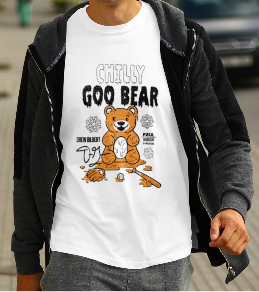 Drew Gilbert New York Mets Chilly Goo Bear Foul Territory MLB Players T-Shirt