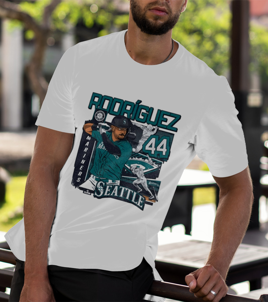 Rodríguez 44 Seattle Mariners Baseball Player T-Shirt
