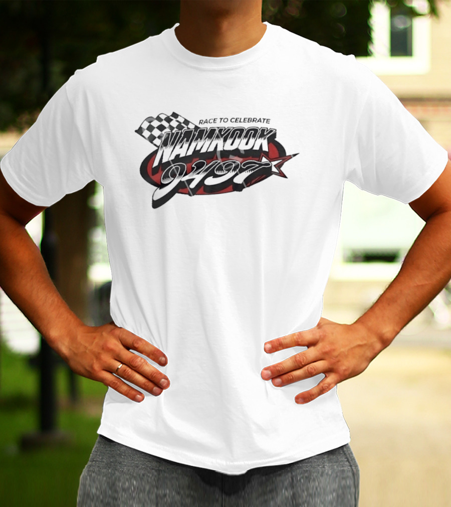 Race To Celebrate Namkook 9497 K Pop BTS Checkered Flag Star T-Shirt