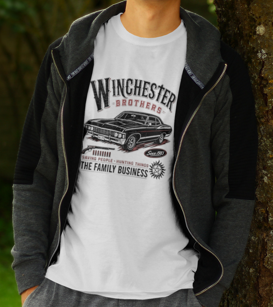 Winchester Brothers Saving People Hunting Things The Family Business T-Shirt