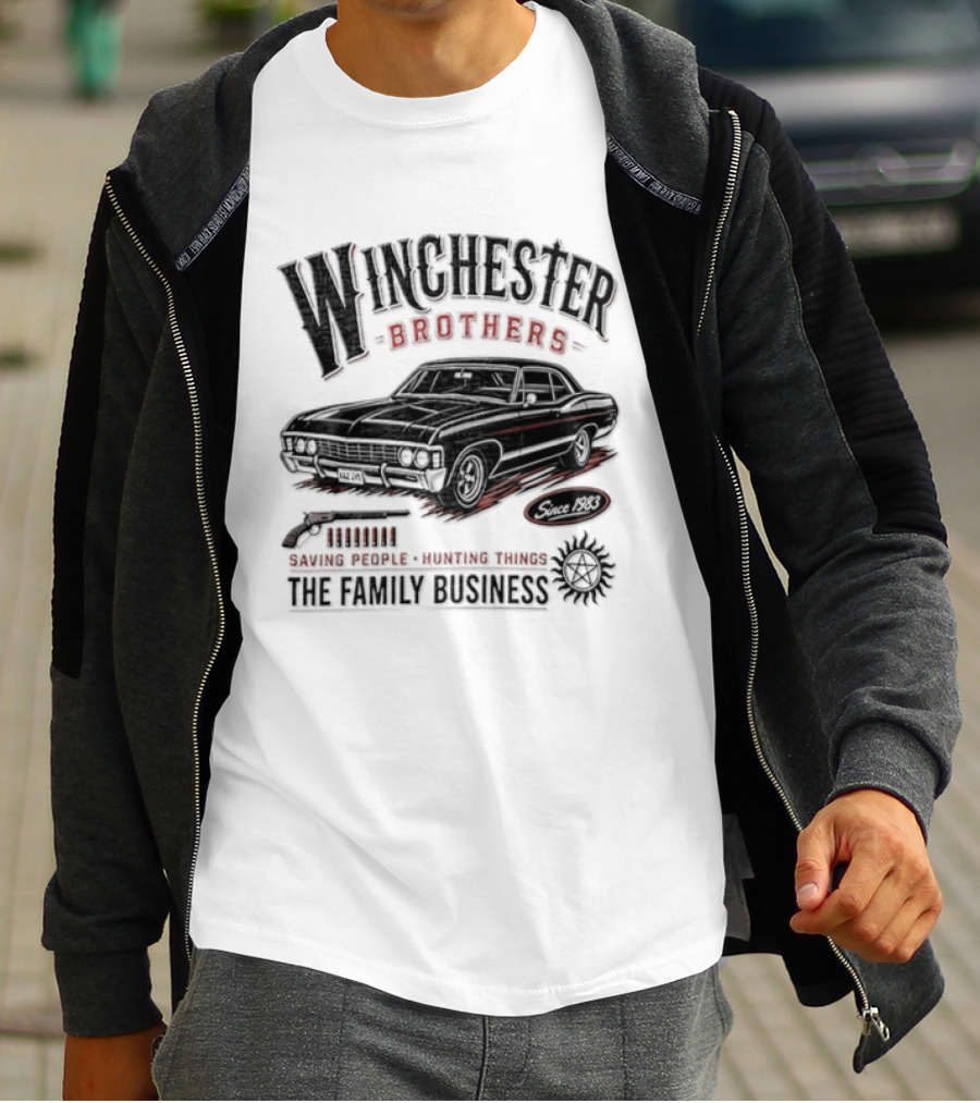 Winchester Brothers Saving People Hunting Things The Family Business T-Shirt