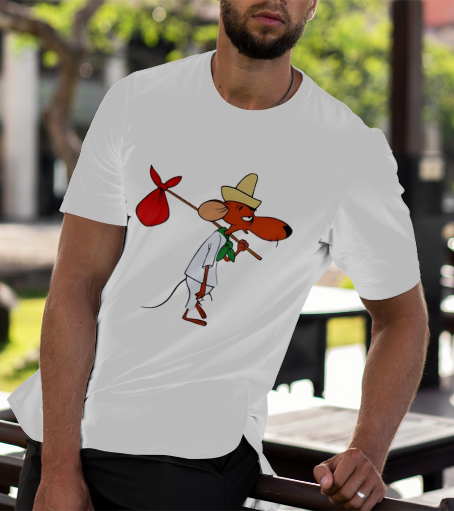 Speedy Gonzales Iconic Cartoon Character With Bindlestick T-Shirt