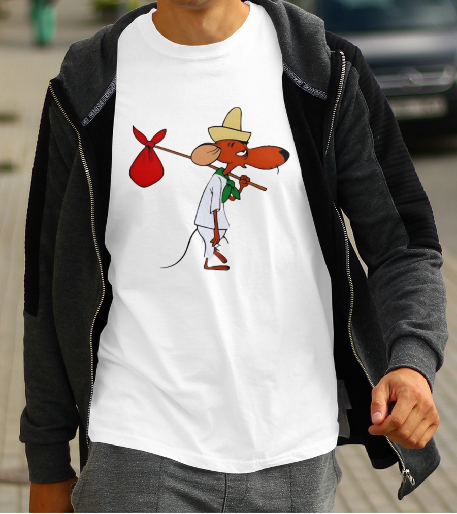 Speedy Gonzales Iconic Cartoon Character With Bindlestick T-Shirt
