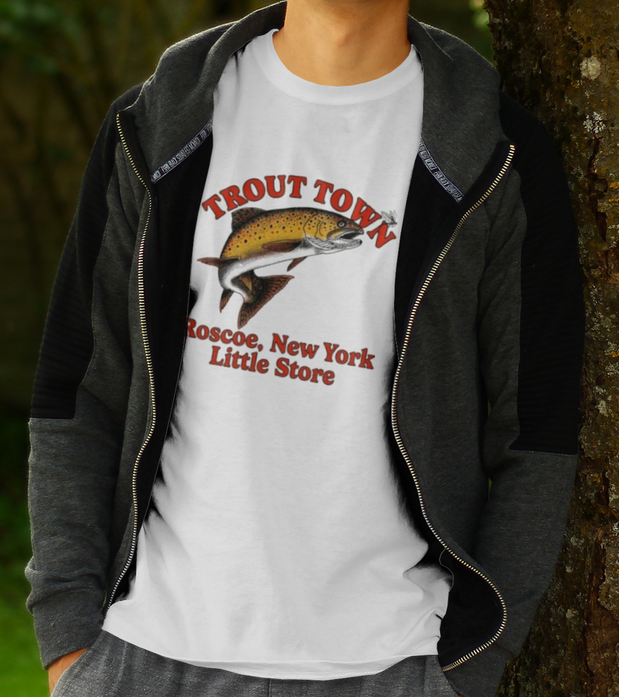 Trout Town Roscoe New York Little Store Fish T-Shirt