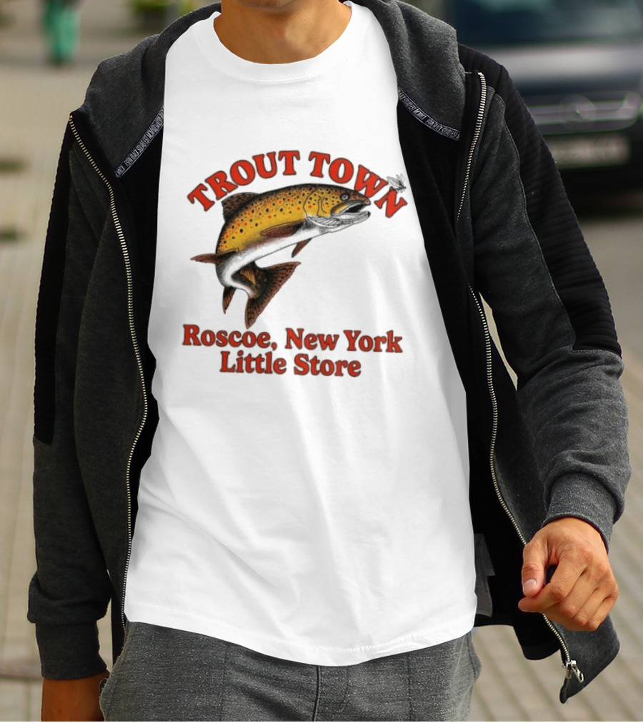 Trout Town Roscoe New York Little Store Fish T-Shirt