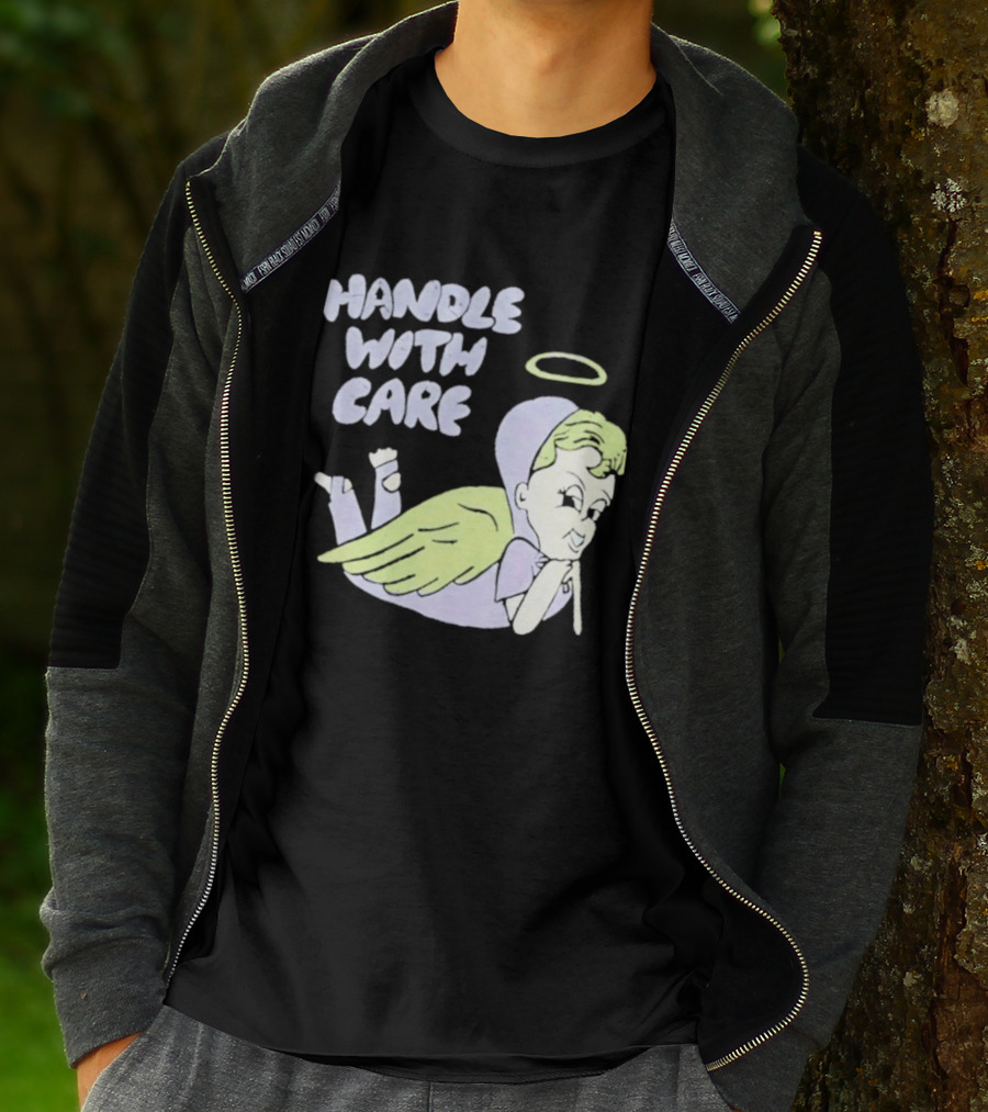 Handle With Care Angel Pastel Halo Wings T-Shirt