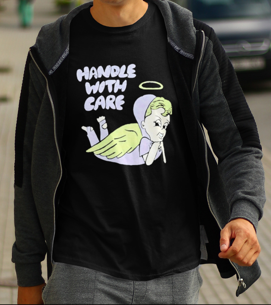 Handle With Care Angel Pastel Halo Wings T-Shirt