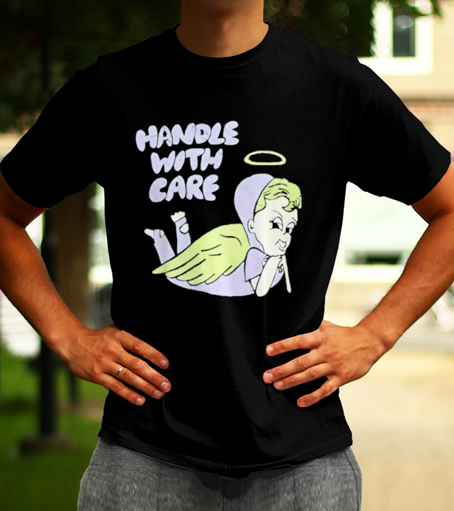 Handle With Care Angel Pastel Halo Wings T-Shirt