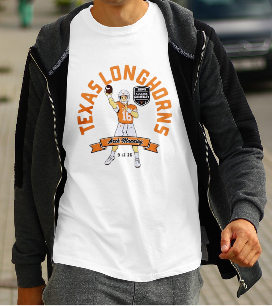Arch Manning Texas Longhorns ESPN College Gameday 9 12 26 T-Shirt
