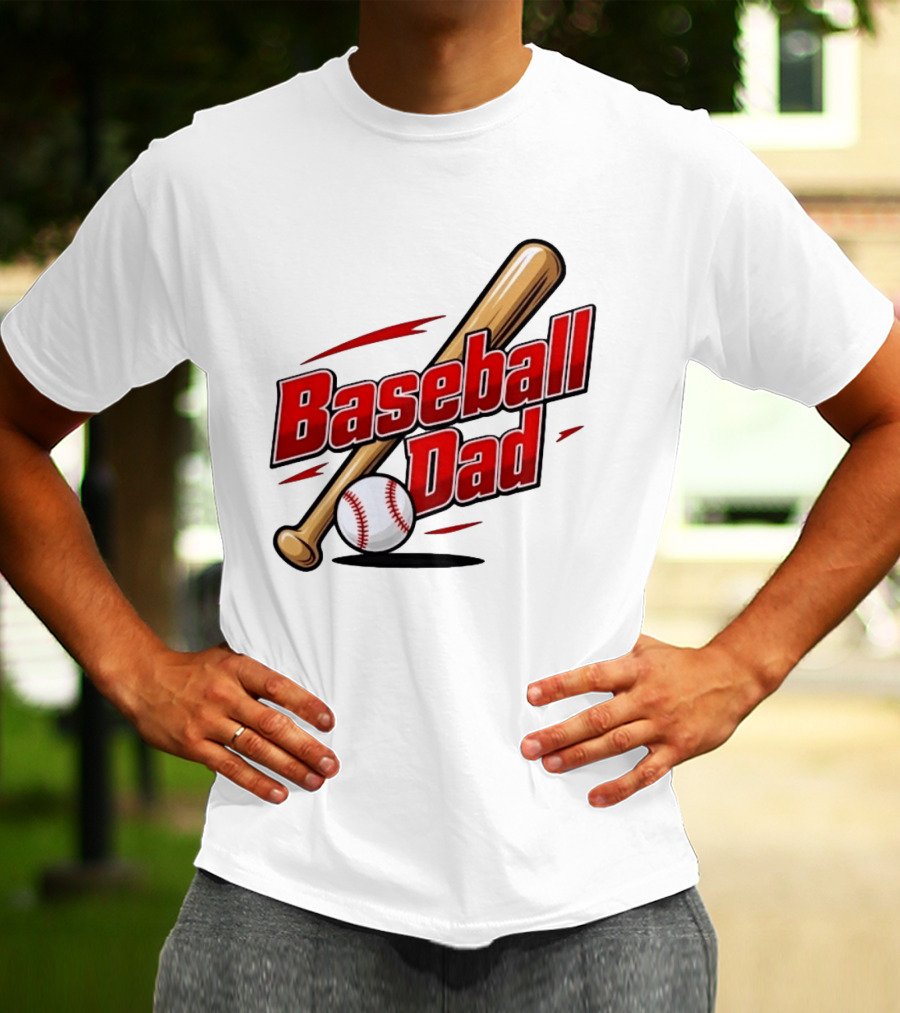 Baseball Dad Bat And Ball Sports T-Shirt