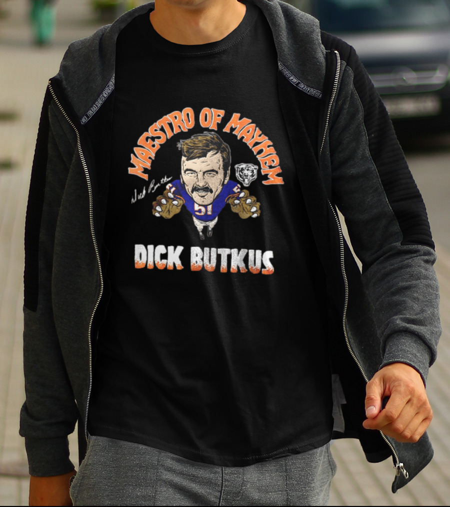 Maestro Of Mayhem Dick Butkus Chicago Bears Football Legend 2026 T-Shirt