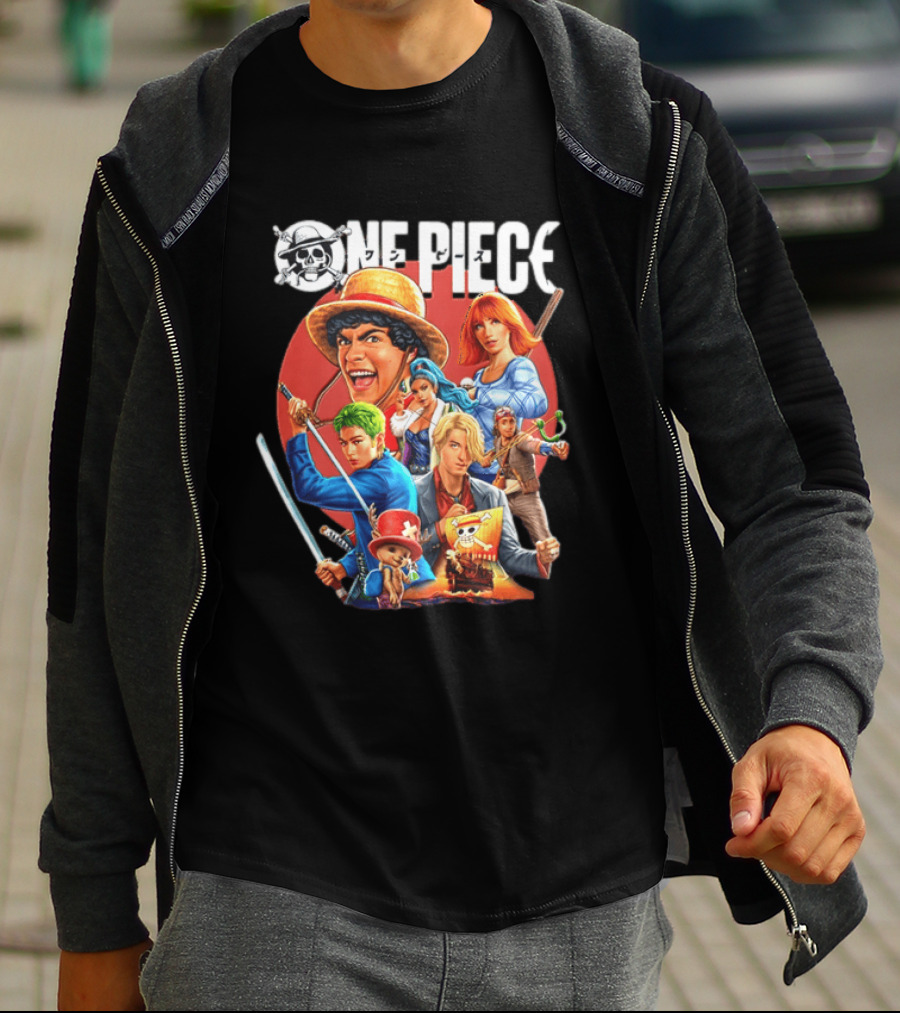 One Piece Anime 2026 Characters With Straw Hat Pirates Crew T-Shirt