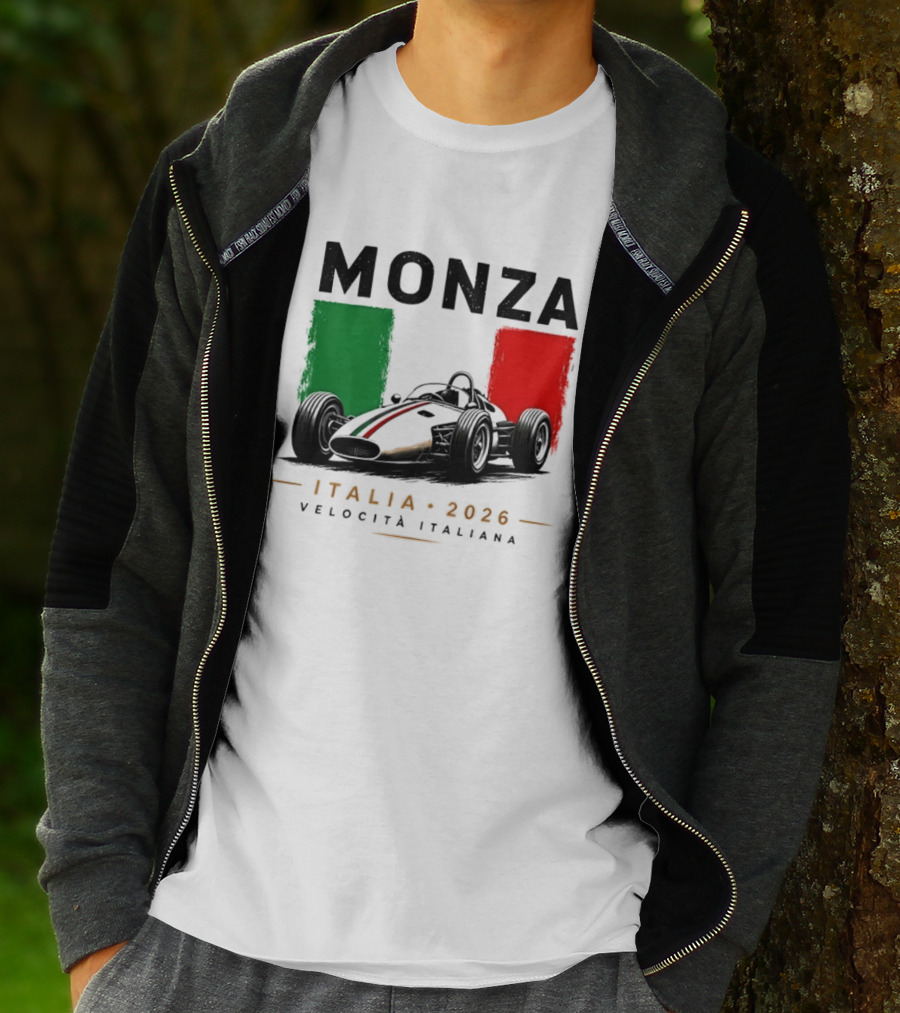 Monza Italia 2026 Velocita Italiana Formula 1 Racing Italian Flag T-Shirt